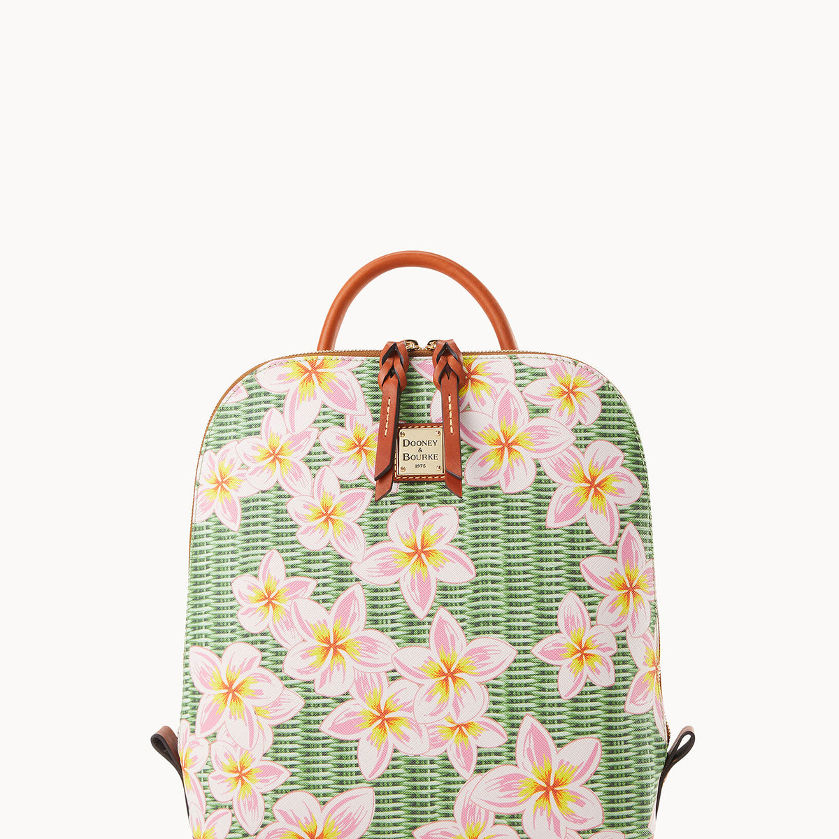 dooney & bourke saffiano leather pod backpack smoke Dooney & Bourke Women's Plumeria Zip Pod Backpack in Pink Green