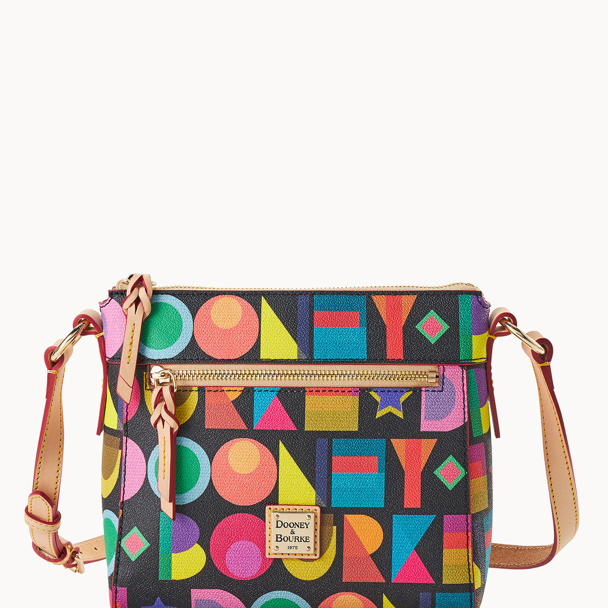 Dooney & Bourke Black Alice Print Crossbody Backpack with Teal & Pink Accents Dooney & Bourke Claremont Teal Tassel Drawstring Bucket  main image 3