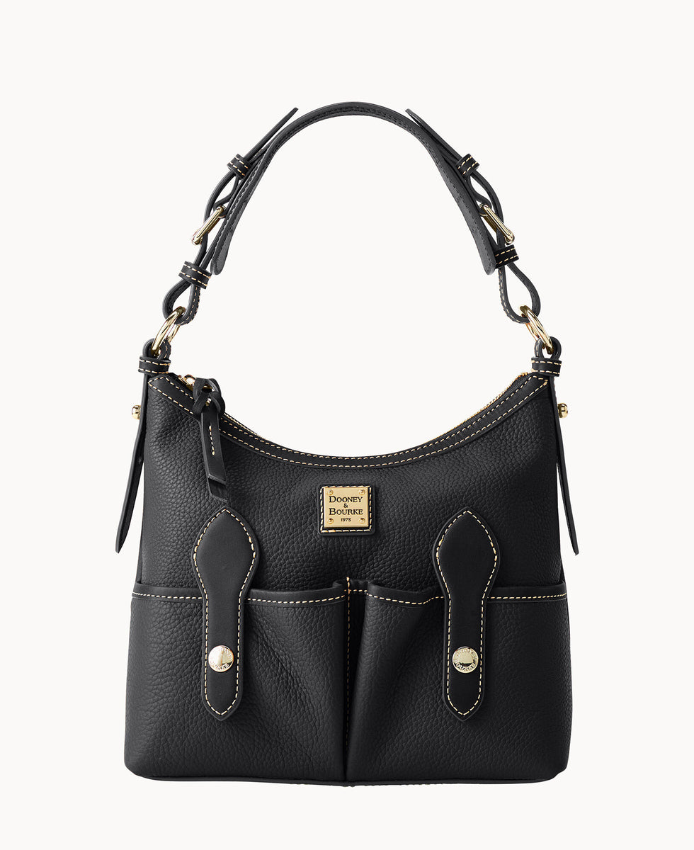 Dooney & Bourke Borsa A Secchiello In Pelle Granulata, Colore Osso, Tracolla Regolabile, 23x13x29 Cm - Made In USA