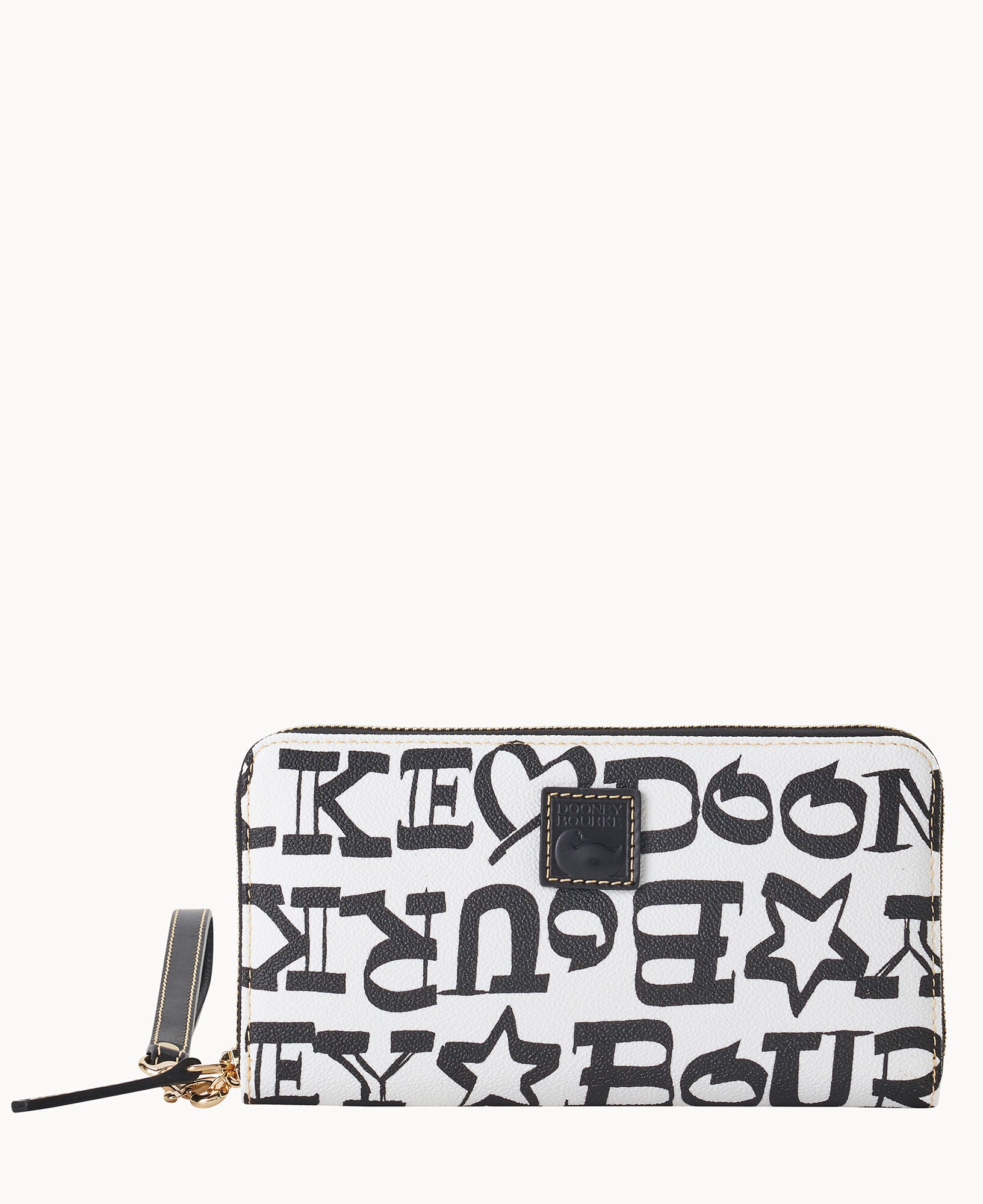 Doodle II Coated Cotton Large Zip Around Wristlet – Dooney & Bourke