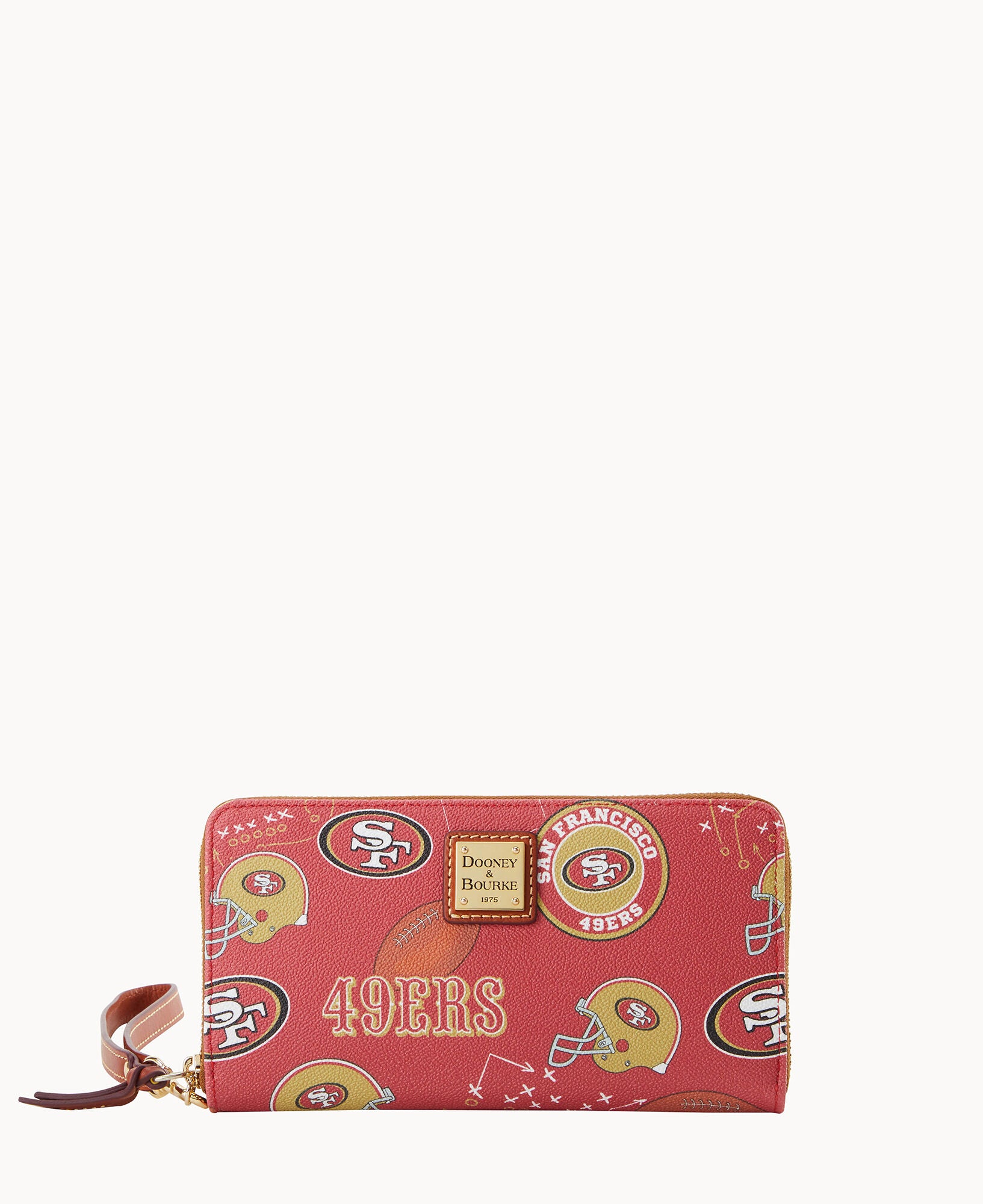 NFL 49ers Large Zip Around Wristlet – Dooney & Bourke