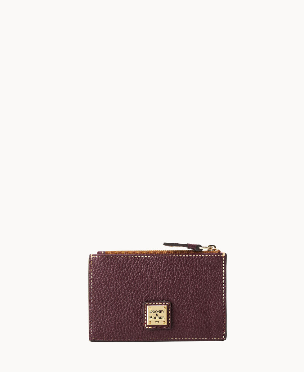 Dooney & Bourke Portafoglio Zip In Pelle Pebble Grain: Compatto E Chic Per Tutti I Giorni, Caramello