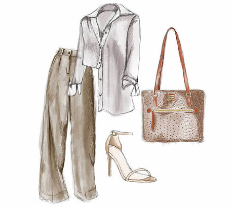 Ostrich handbag outfit