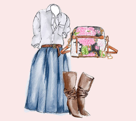 Hydrangea Monogram Outfit
