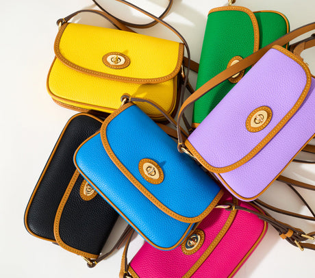 Pebble Grain Turnlock Crossbody