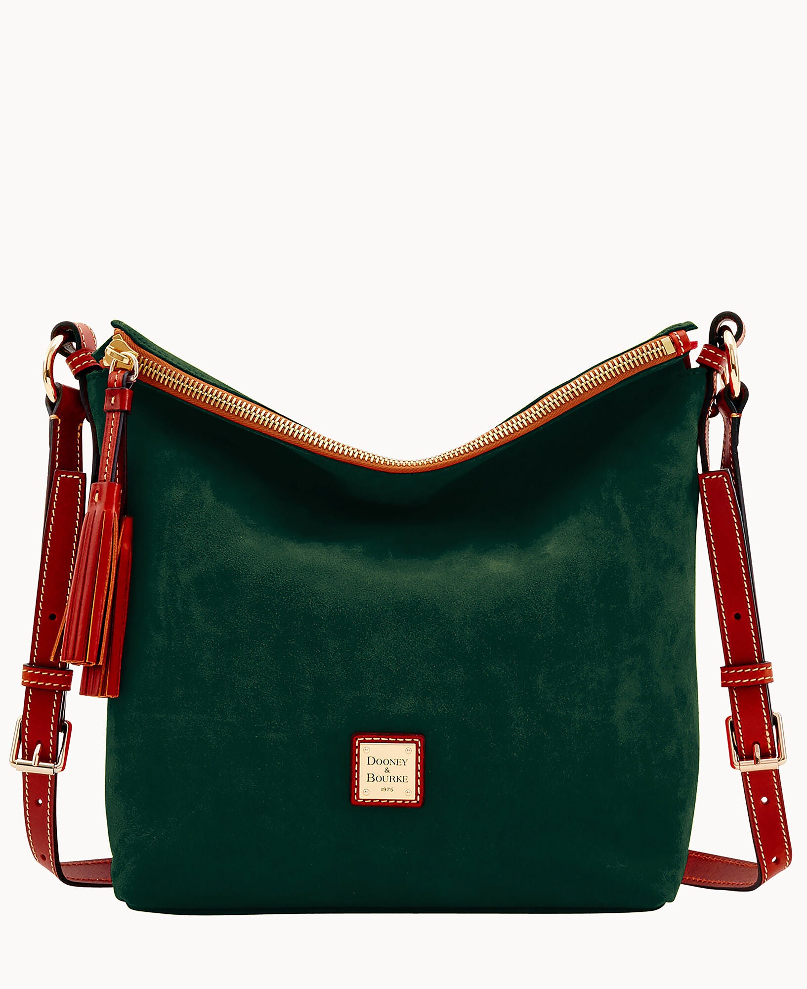 DOONEY&BOURKE　ボストンバッグ　カーキ　ロゴ　本革　横長　ショルダー Suede Small Dixon – Dooney & Bourke