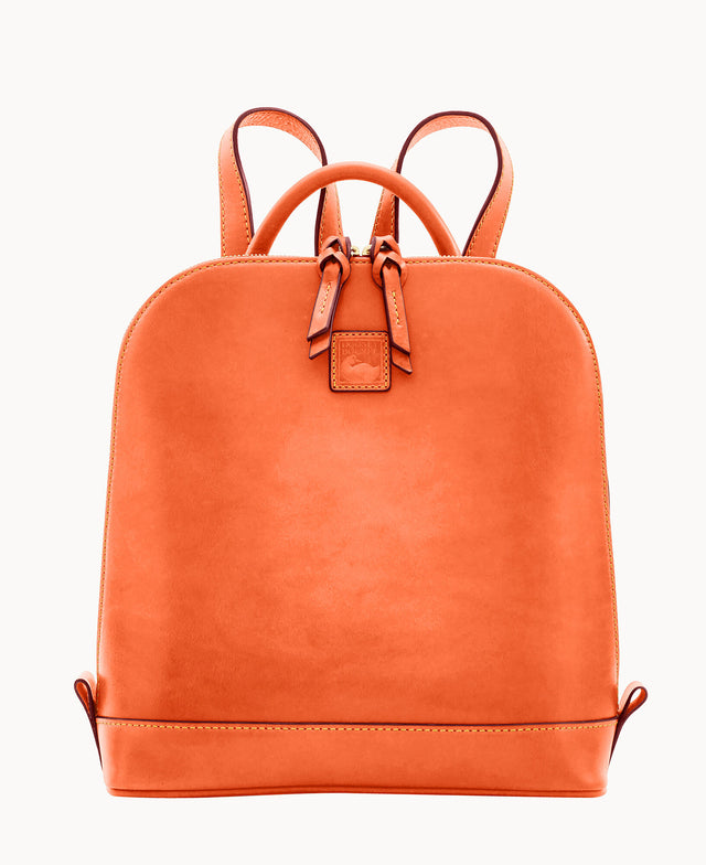 Dooney & Bourke Women's Florentine Zip Pod Leather Backpack in Salmon