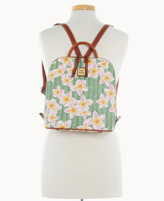 Dooney & Bourke Women's Plumeria Zip Pod Backpack in White