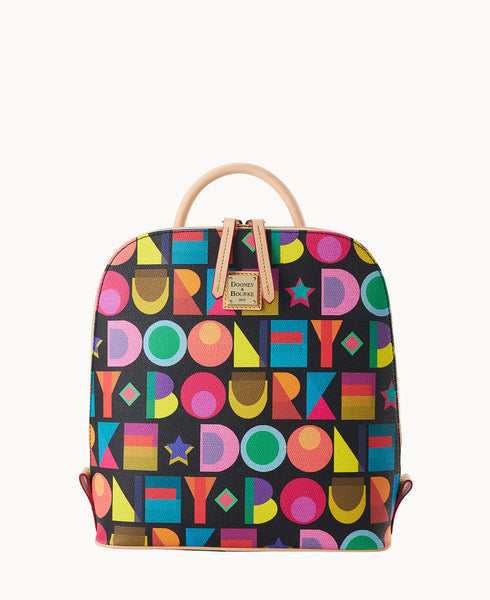 Dooney & Bourke Women's Art Deco Zip Pod Backpack in Black