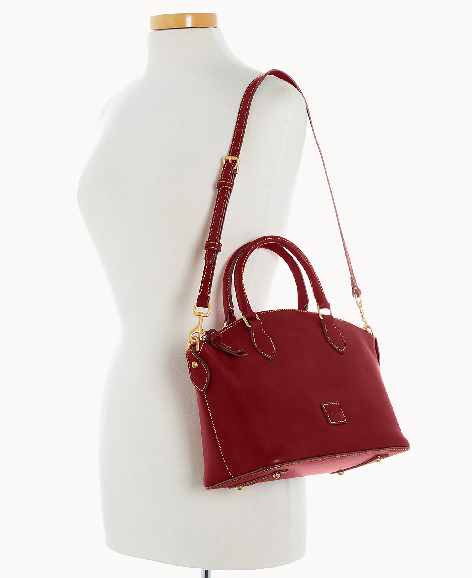 Dooney & Bourke バーガンディ ショルダーバッグ Florentine Geena Satchel – Dooney & Bourke