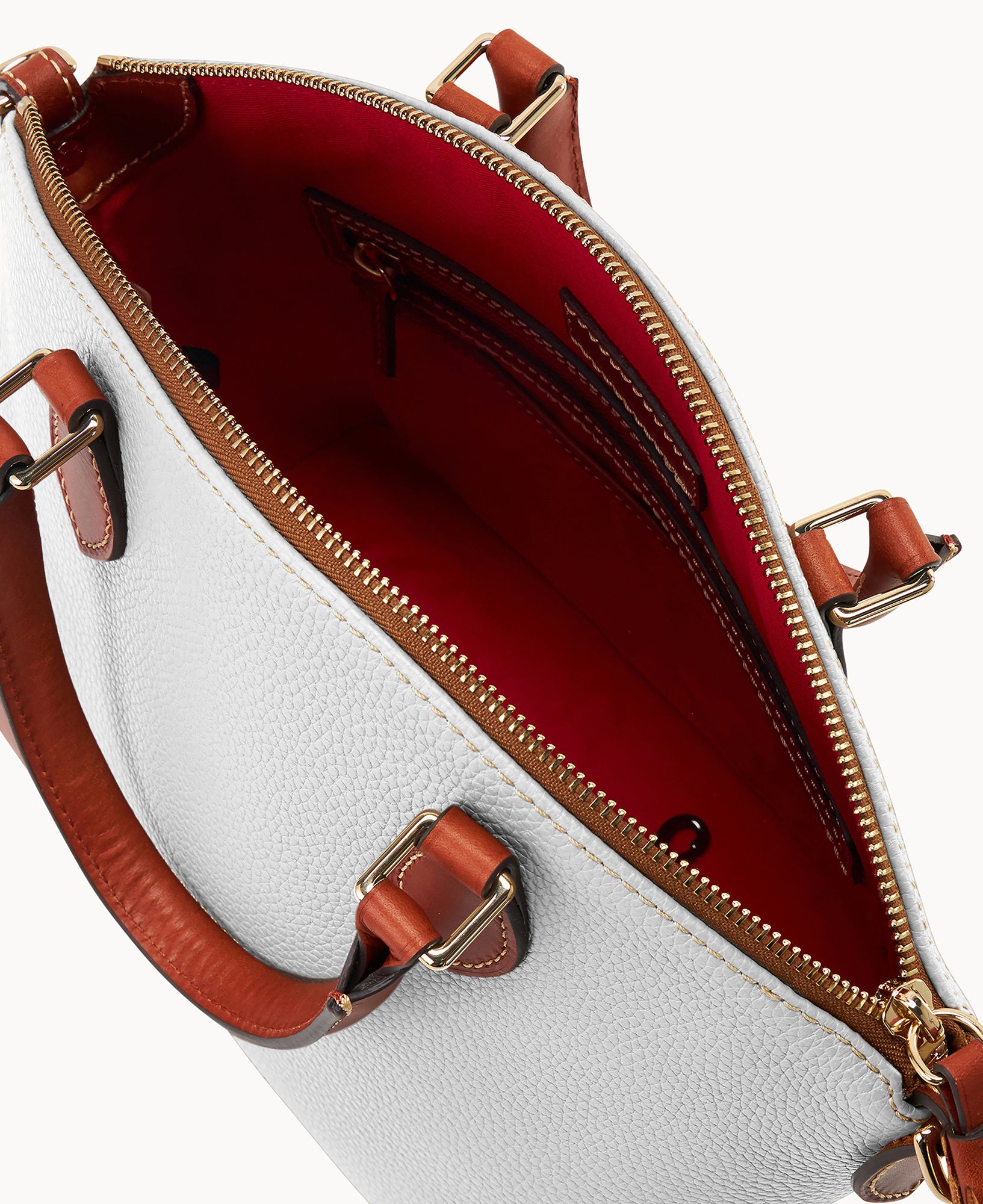 Dooney & Bourke Borsa A Mano Geena Satchel In Pelle Pebble Grain – Colore Nero, Tracolla Inclusa