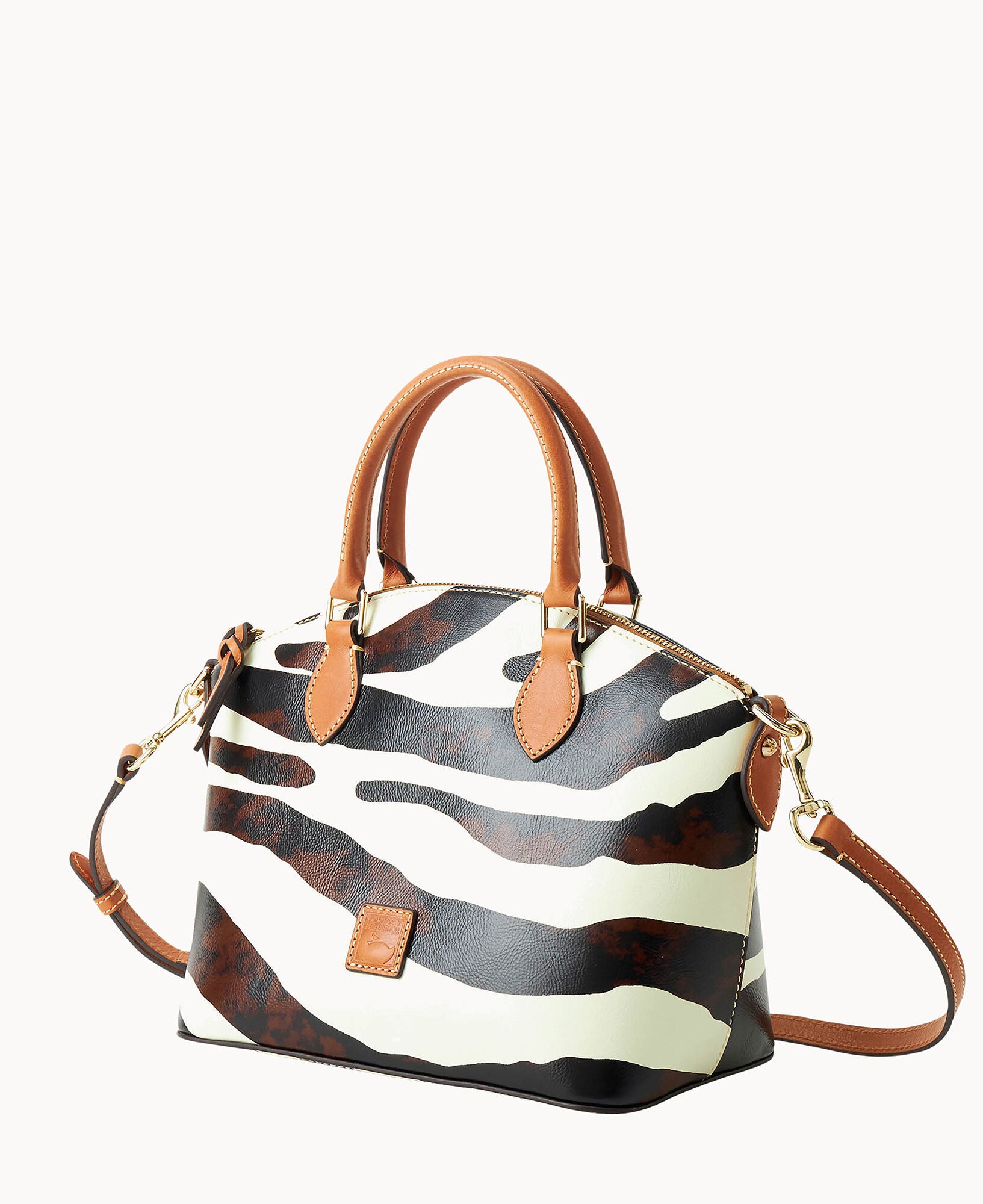 Zebra Leather Geena Satchel – Dooney & Bourke