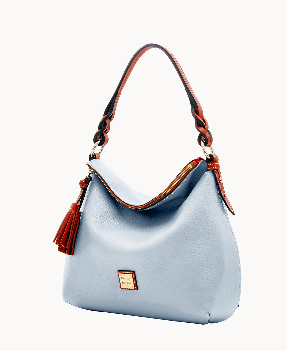 Pebble Grain Twist Strap Hobo