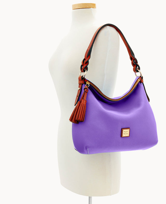 Pebble Grain Twist Strap Hobo