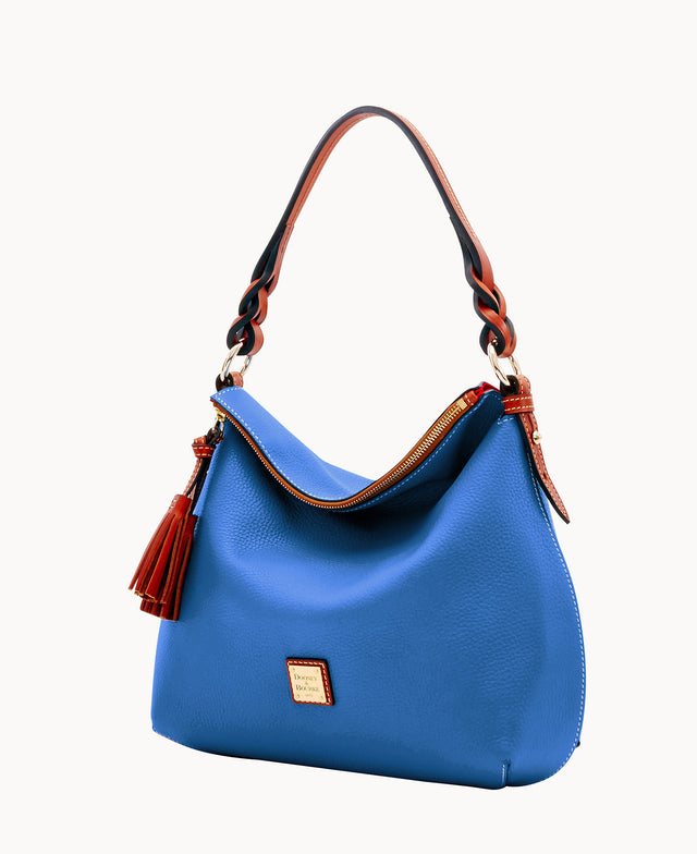 Pebble Grain Twist Strap Hobo