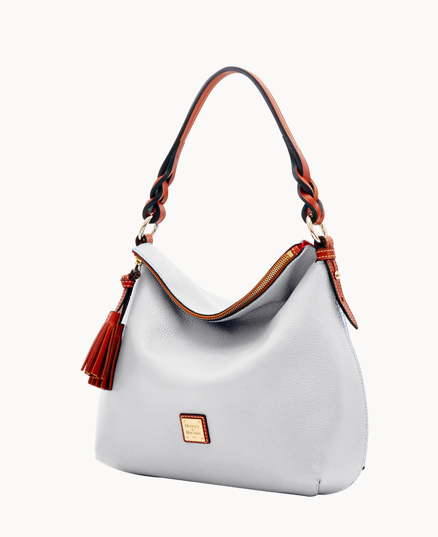 Pebble Grain Twist Strap Hobo