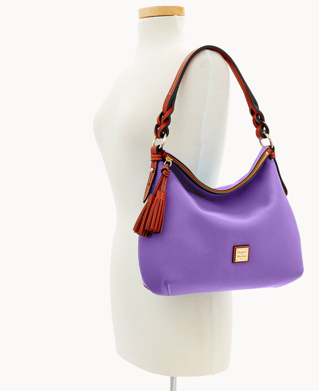 Pebble Grain Twist Strap Hobo