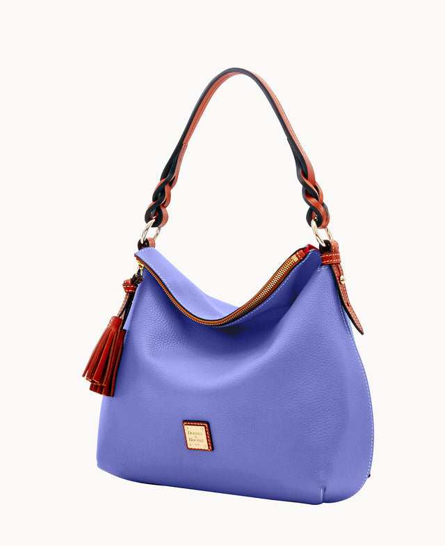 Pebble Grain Twist Strap Hobo