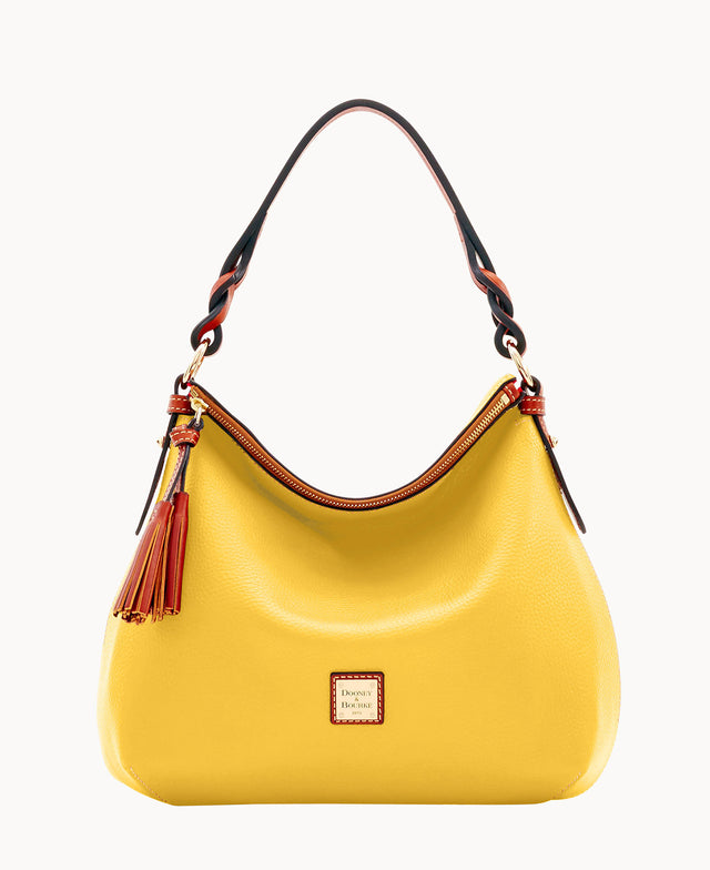 Pebble Grain Twist Strap Hobo