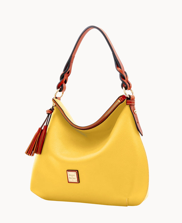 Pebble Grain Twist Strap Hobo