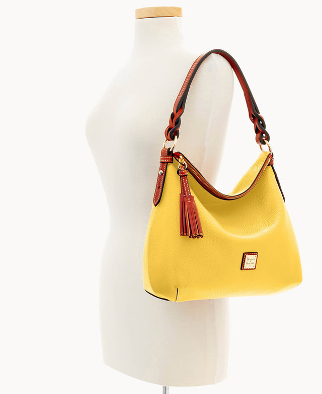 Pebble Grain Twist Strap Hobo