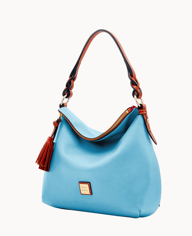 Pebble Grain Twist Strap Hobo