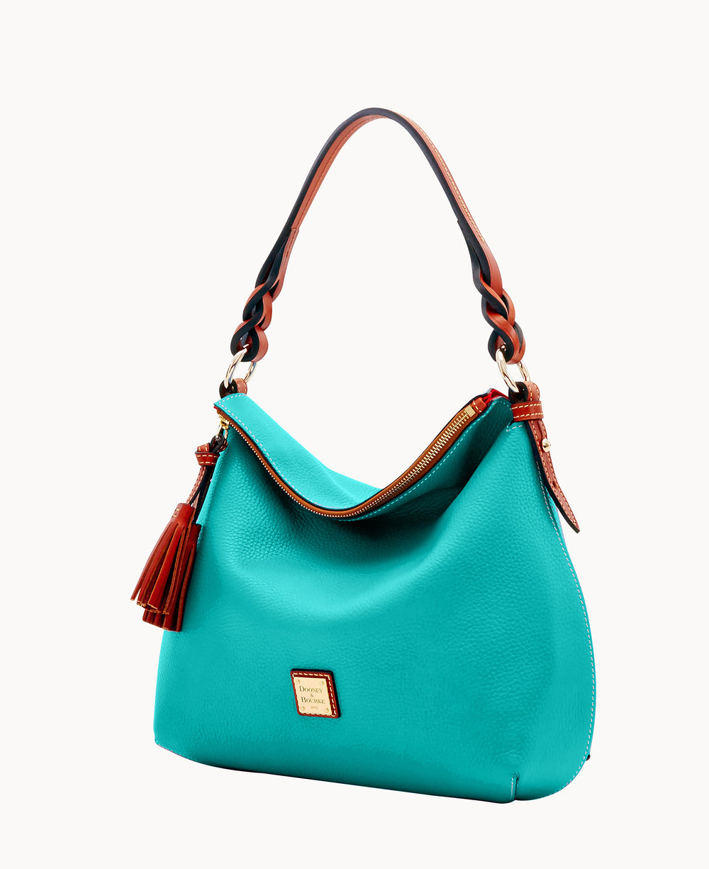 Pebble Grain Twist Strap Hobo