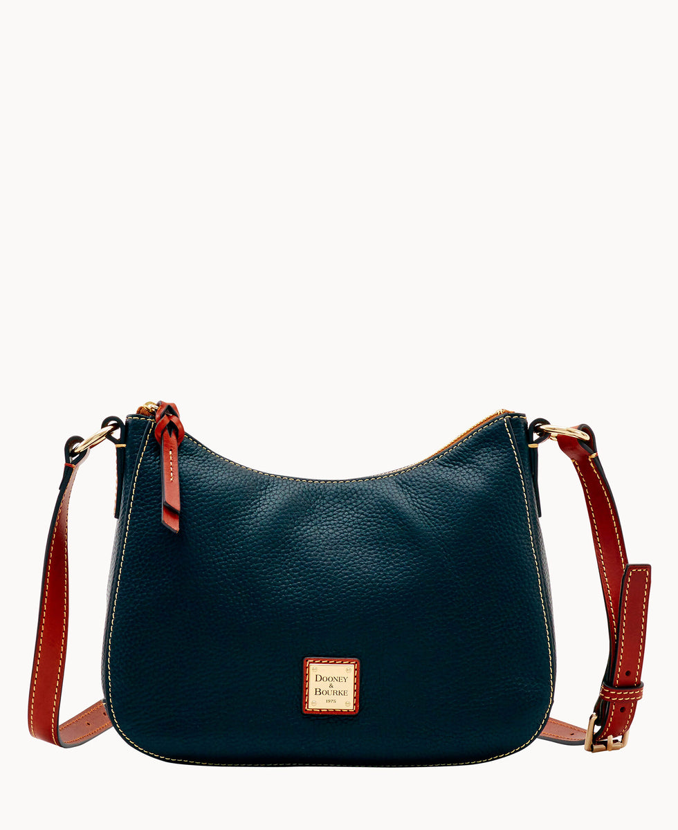 Dooney & Bourke Borsa A Spalla Piccola Kiley Crossbody In Pelle Granulata - Beige, Con Tracolla Regolabile 67 Cm E Tasche Interne
