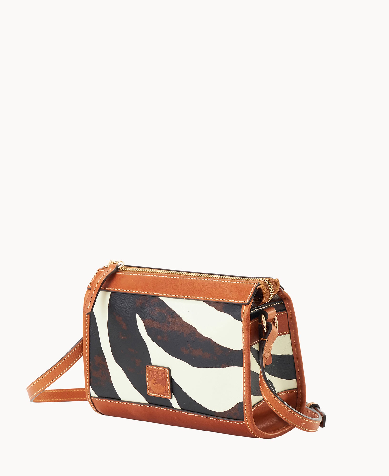 Zebra Leather Zip Crossbody – Dooney & Bourke