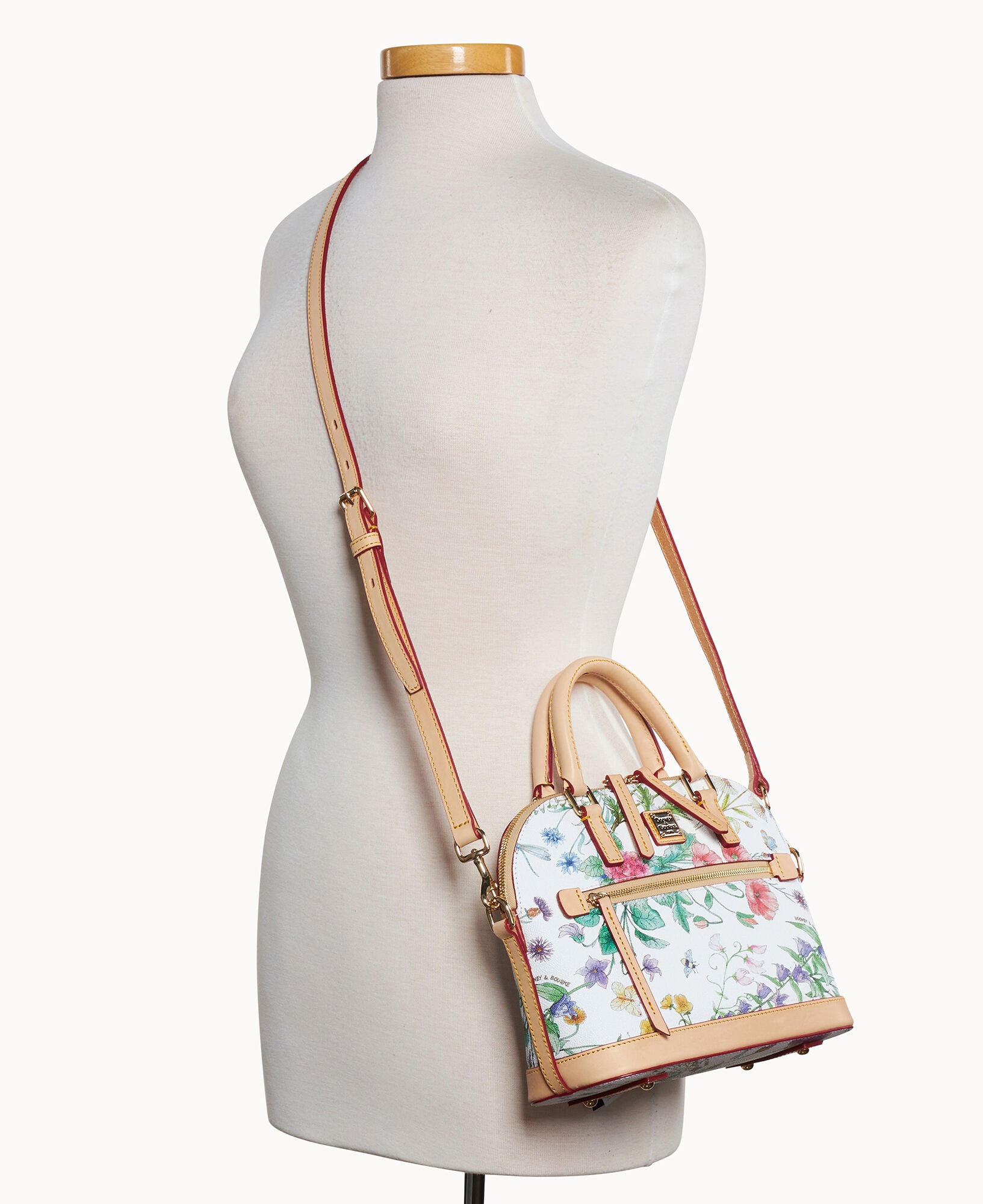 Botanical Small Domed Zip Satchel – Dooney & Bourke