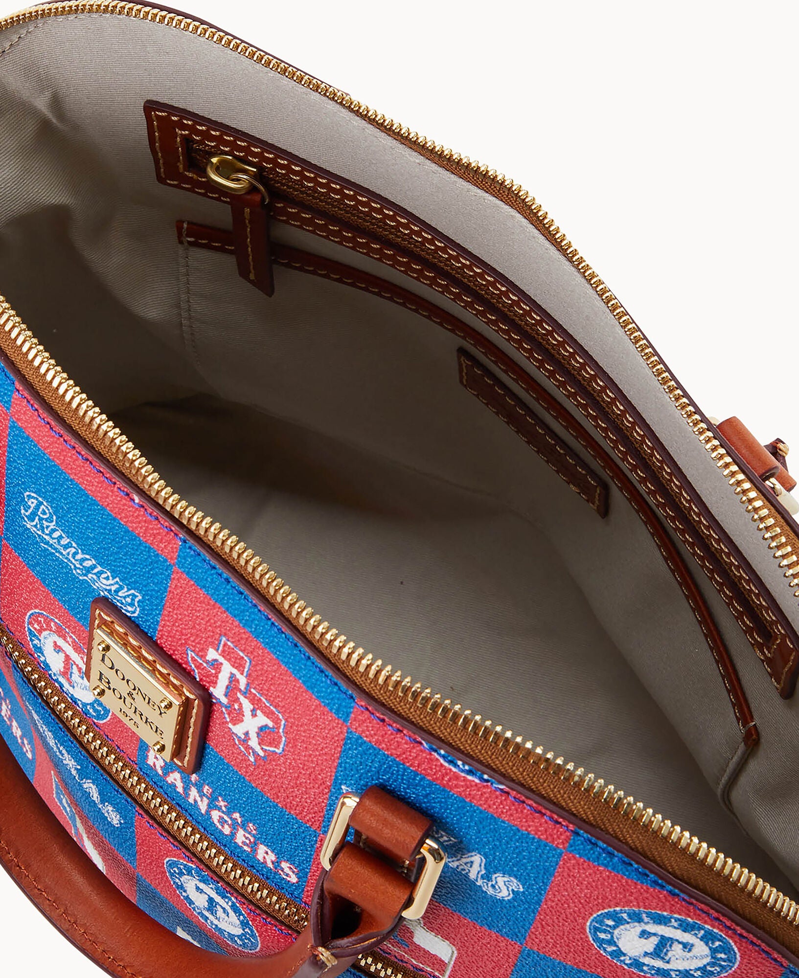 MLB Rangers Domed Zip Satchel – Dooney & Bourke