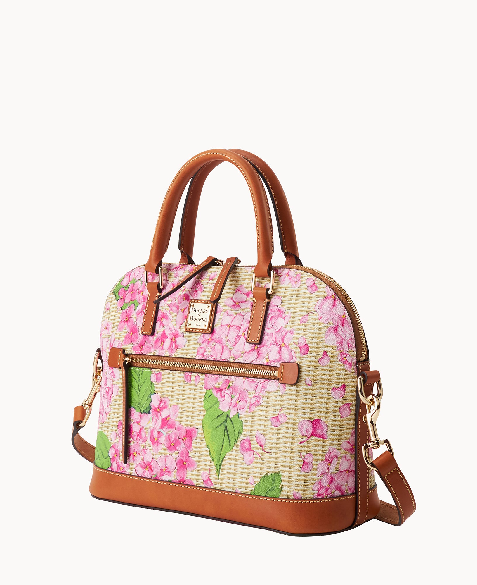 美品 DOONEY&BOURKE ハンドバッグ サッチェルバッグ Hydrangea Basketweave Domed Zip Satchel – Dooney & Bourke