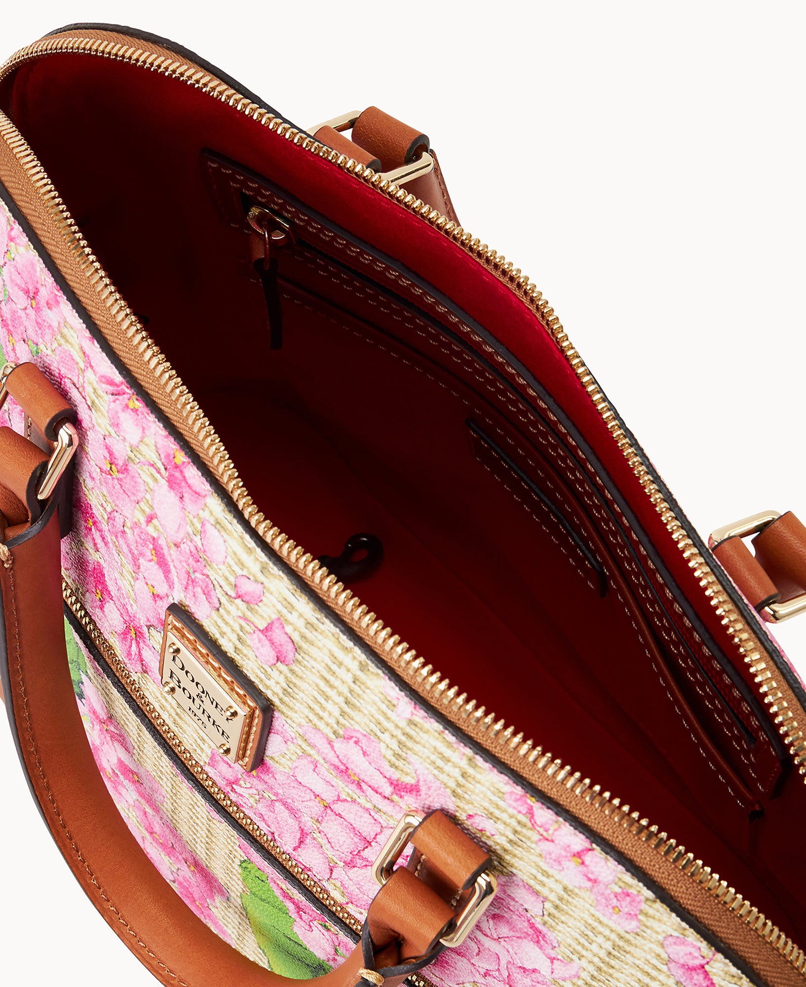 Hydrangea Basketweave Domed Zip Satchel – Dooney & Bourke