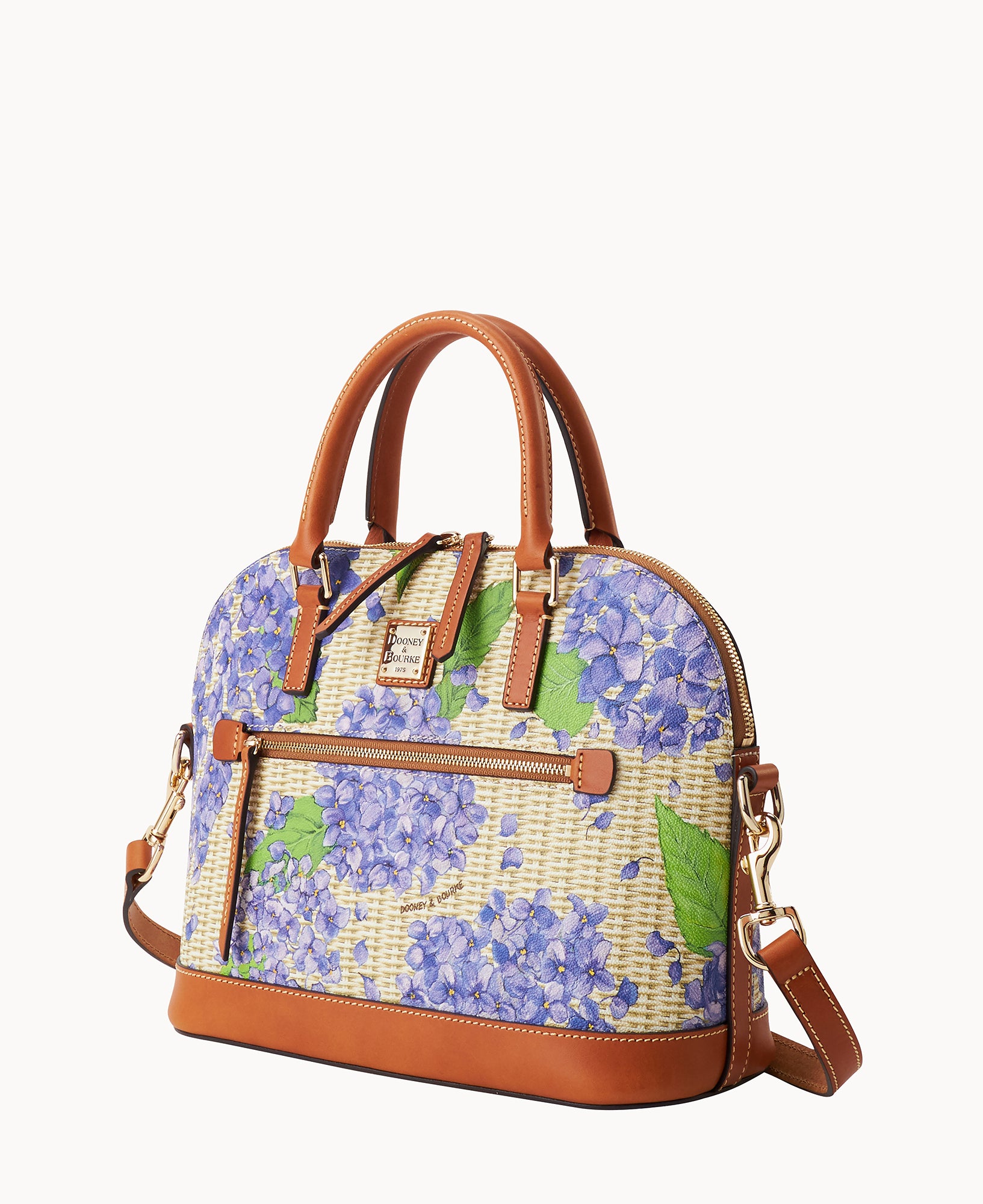 Hydrangea Basketweave Domed Zip Satchel – Dooney & Bourke