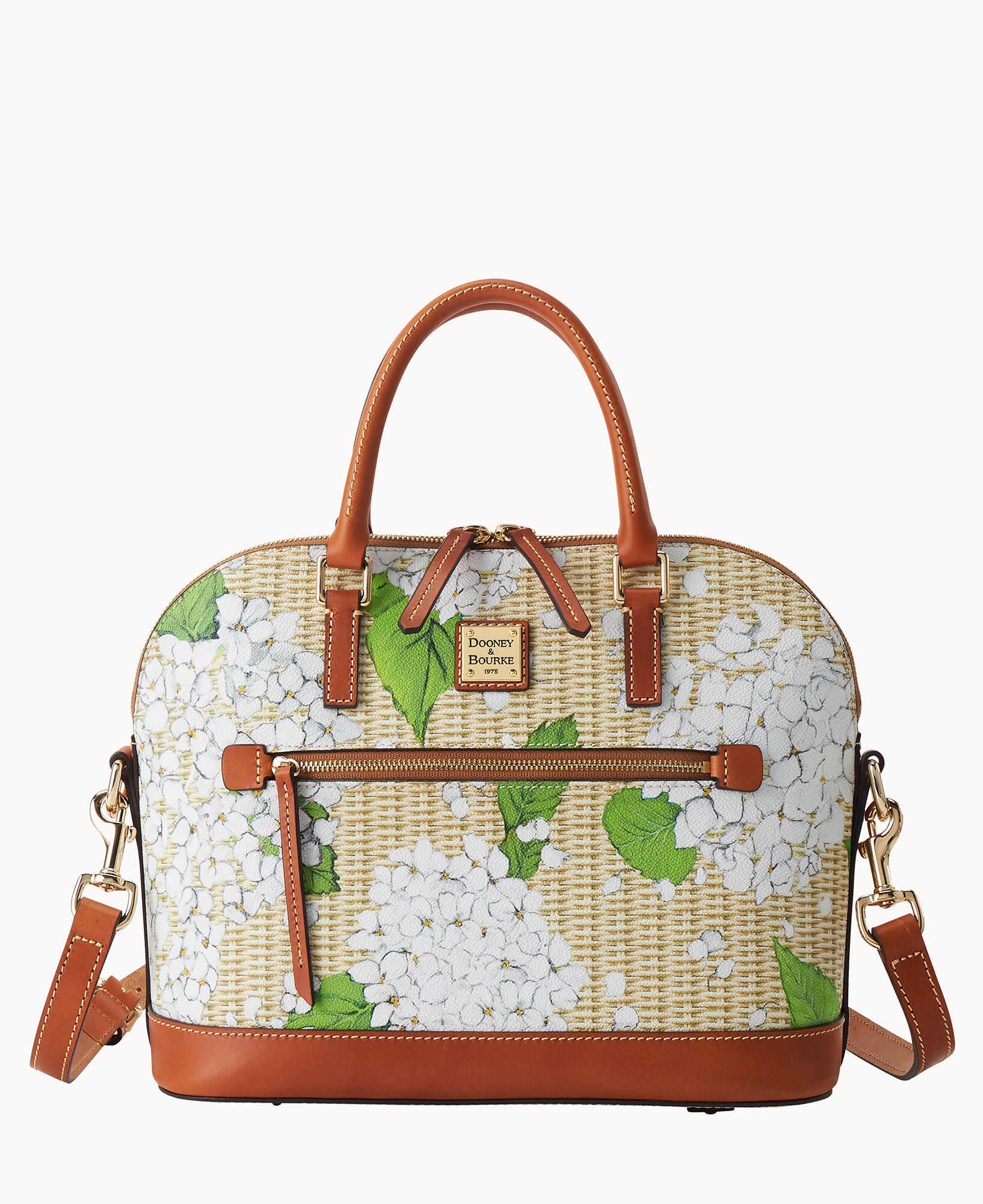 Hydrangea Basketweave Domed Zip Satchel – Dooney & Bourke