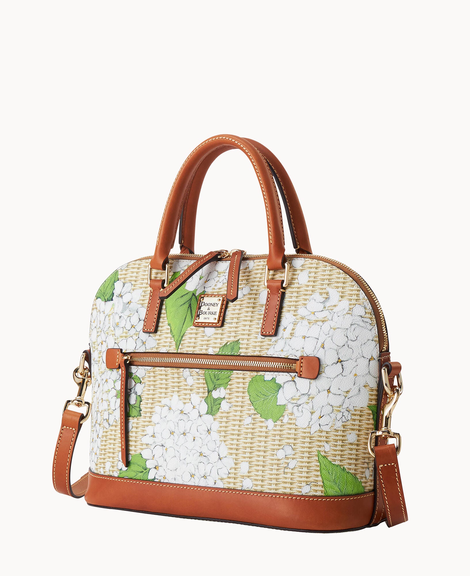 Hydrangea Basketweave Domed Zip Satchel – Dooney & Bourke
