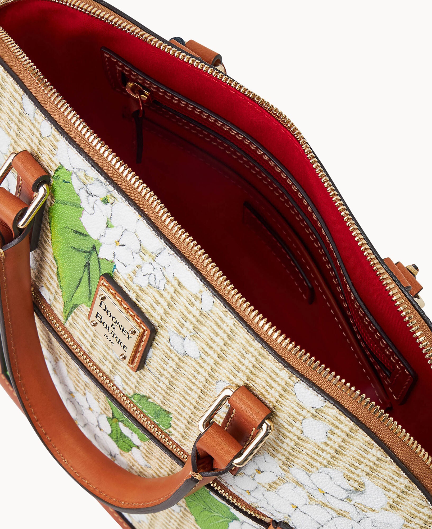 ロースティングパン Hydrangea Basketweave Domed Zip Satchel – Dooney & Bourke