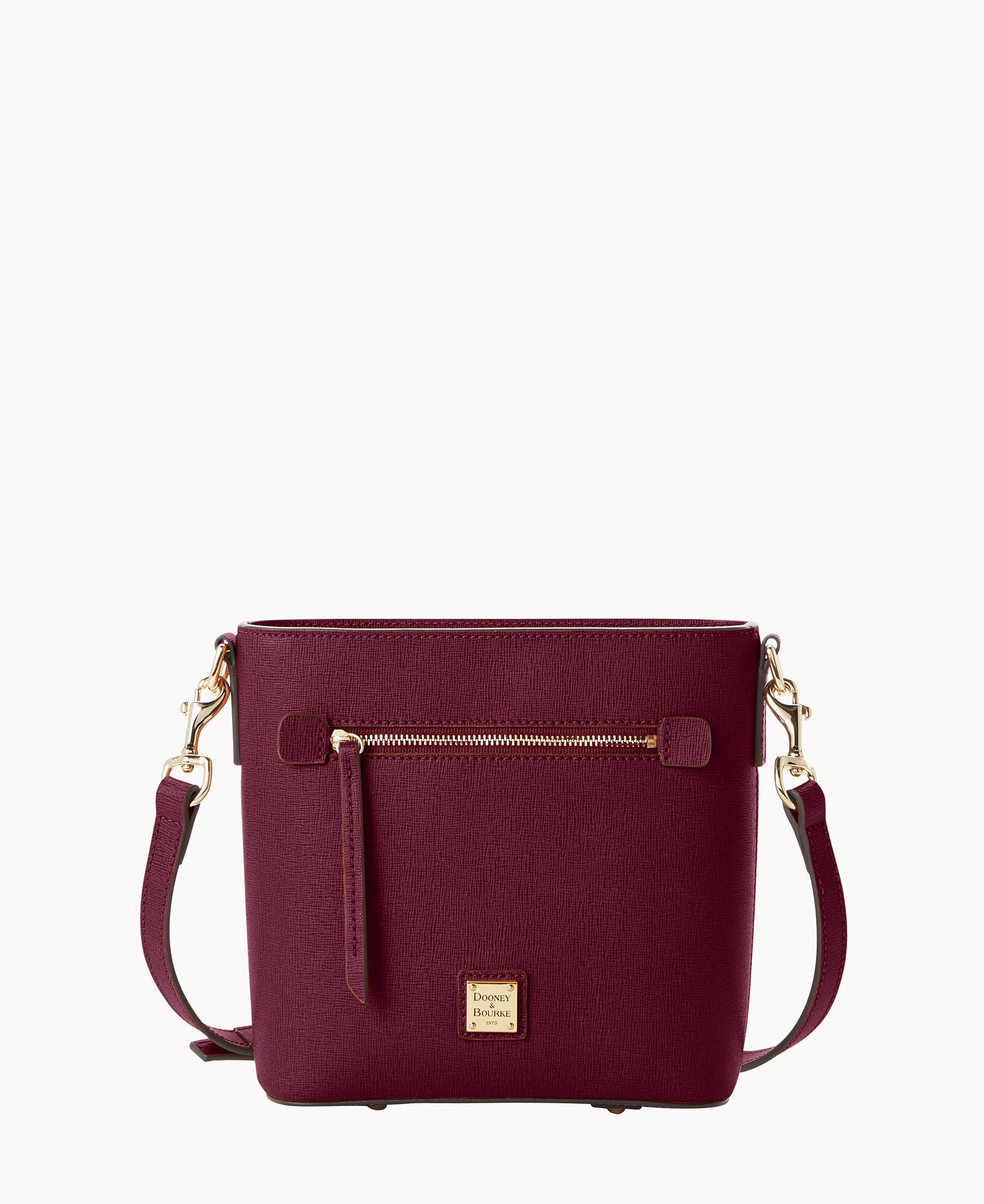 Dooney & Bourke バーガンディ ショルダーバッグ Saffiano Small Zip Crossbody – Dooney & Bourke