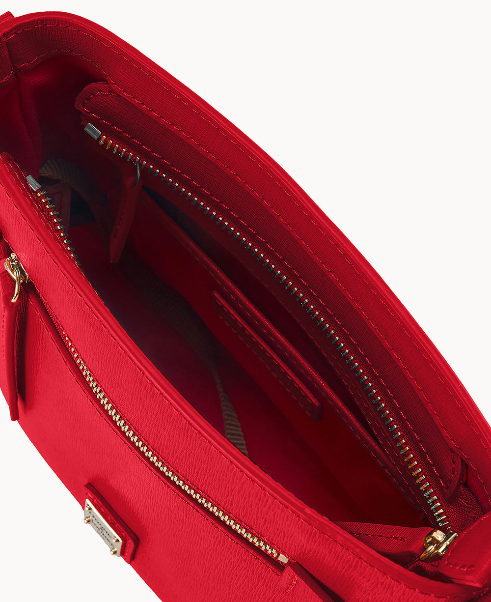 Saffiano Small Zip Crossbody