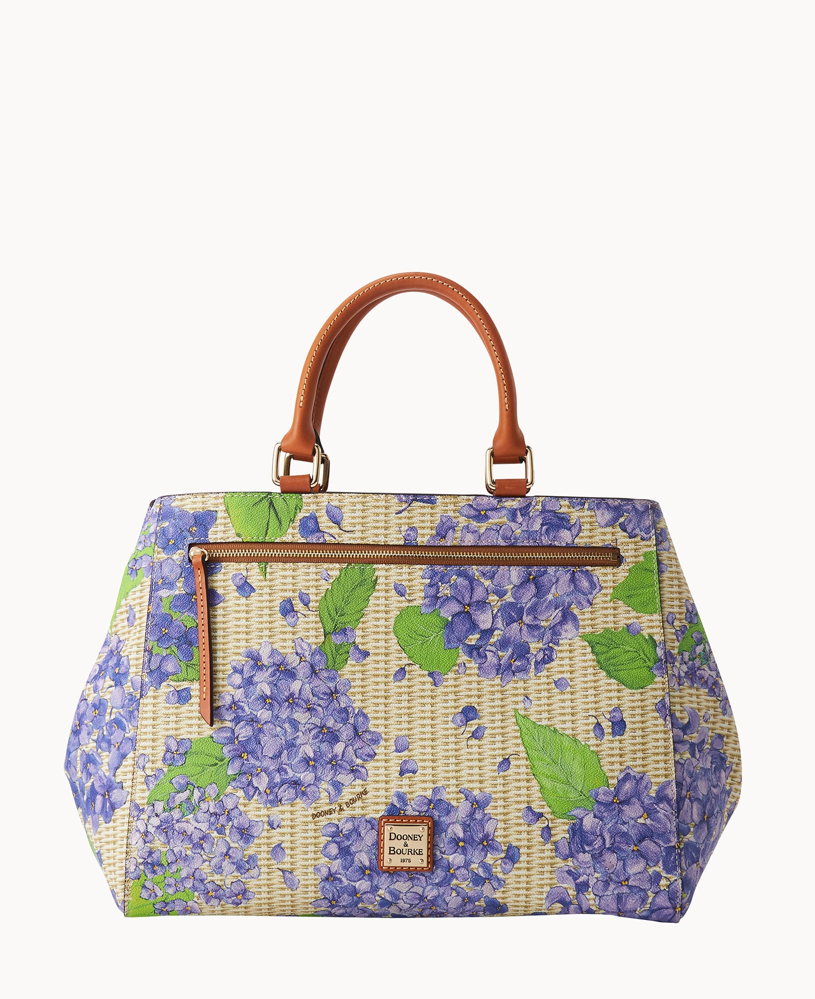 Hydrangea Basketweave Zip Satchel – Dooney & Bourke