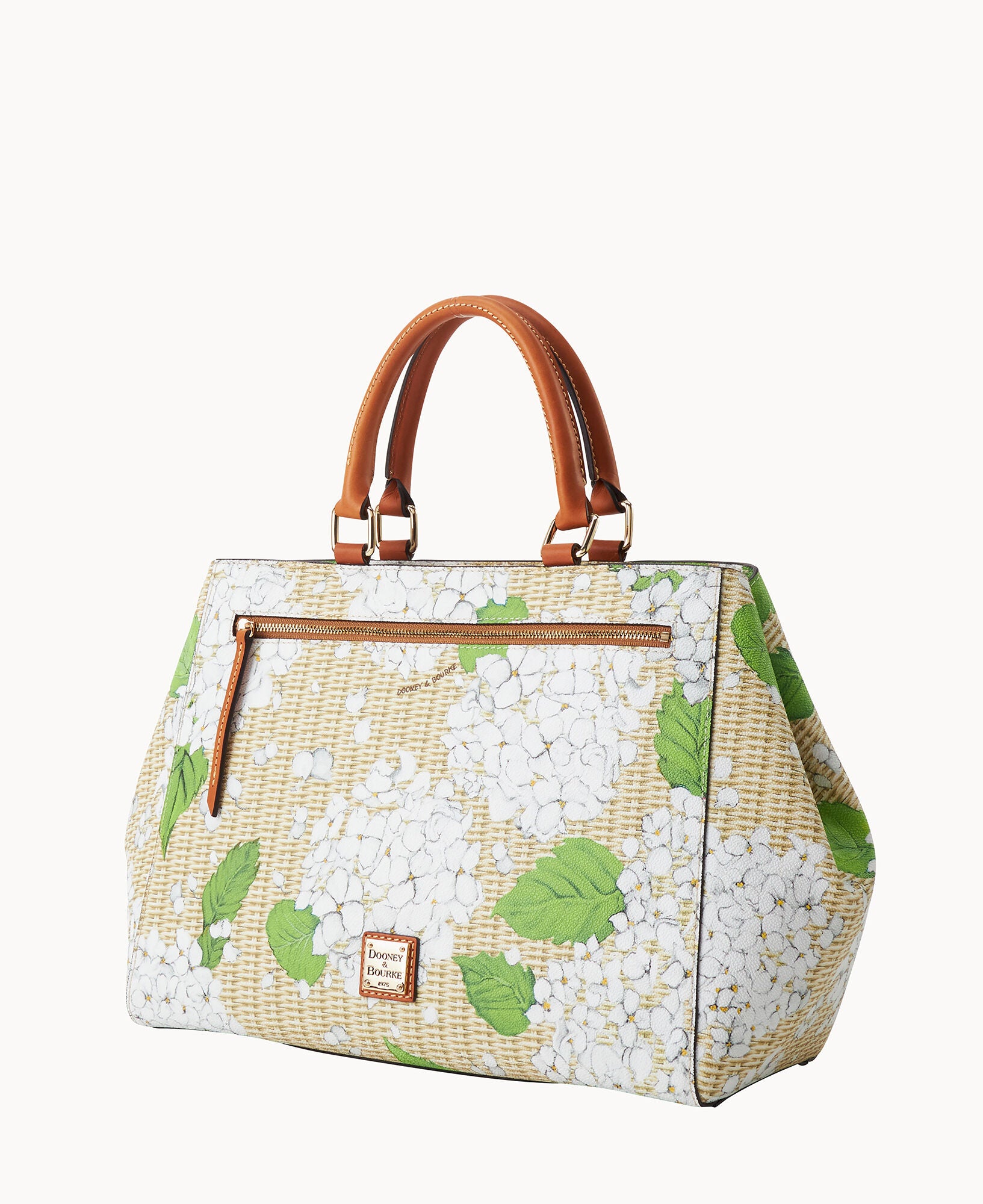 Hydrangea Basketweave Zip Satchel – Dooney & Bourke