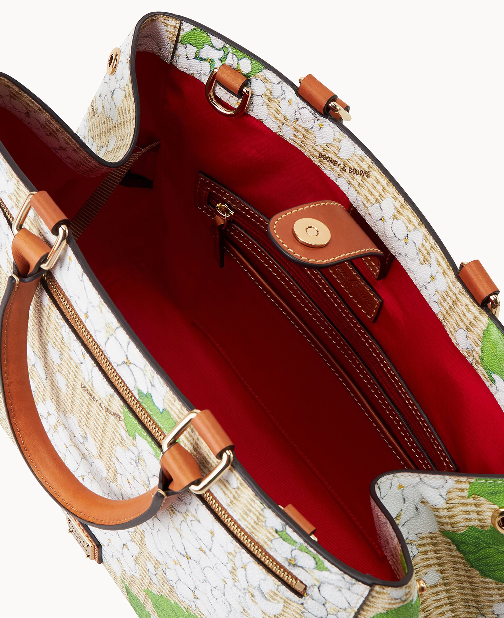 Hydrangea Basketweave Zip Satchel – Dooney & Bourke