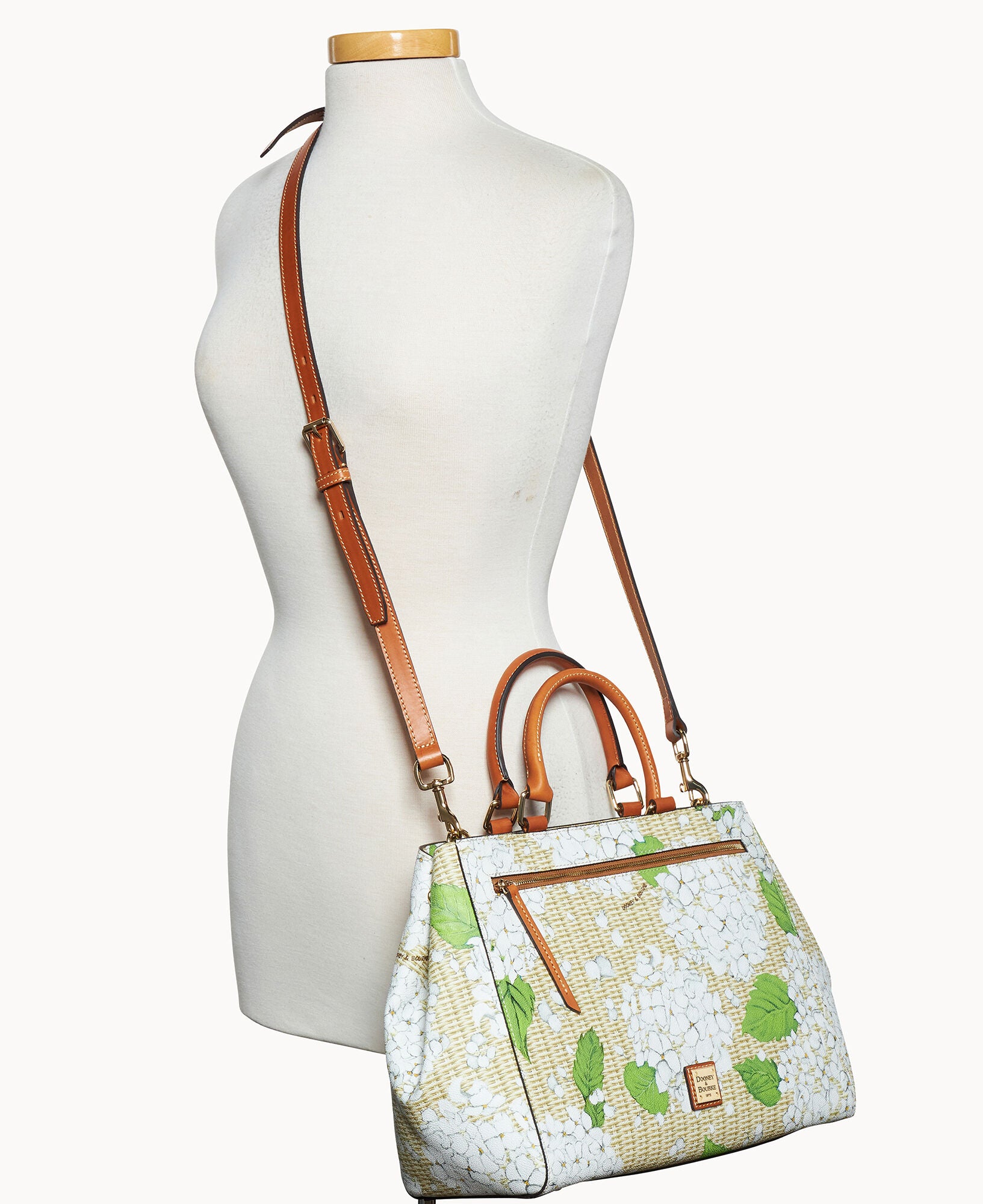 Hydrangea Basketweave Zip Satchel – Dooney & Bourke