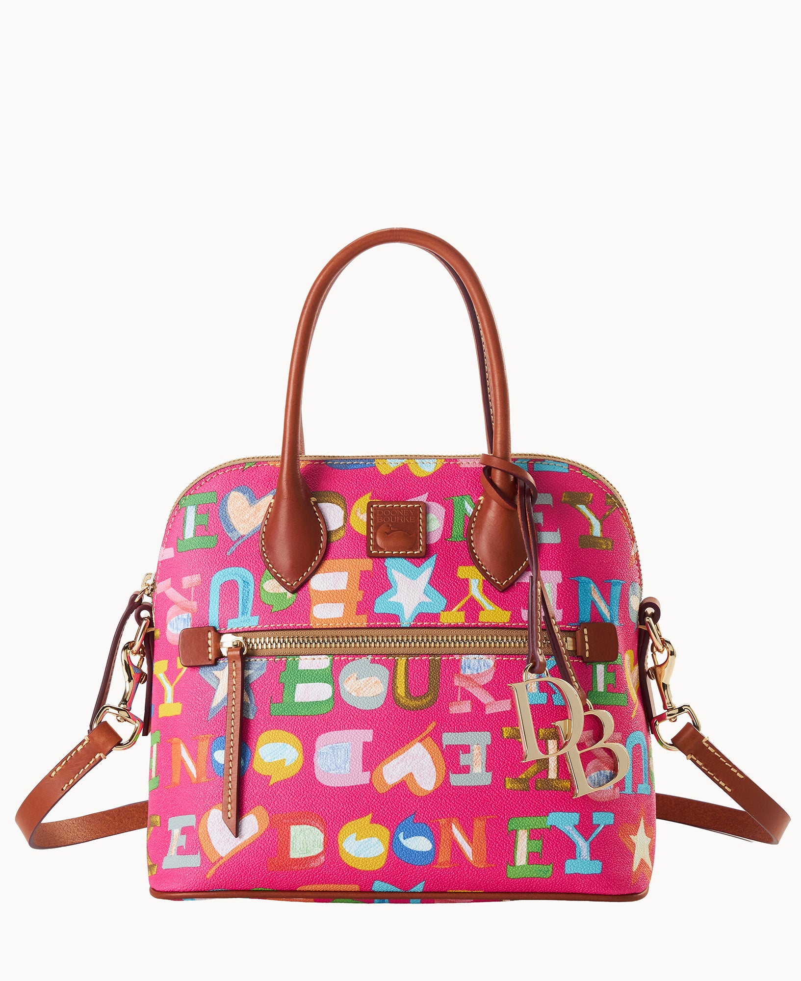 Doodle II Coated Cotton Domed Satchel – Dooney & Bourke