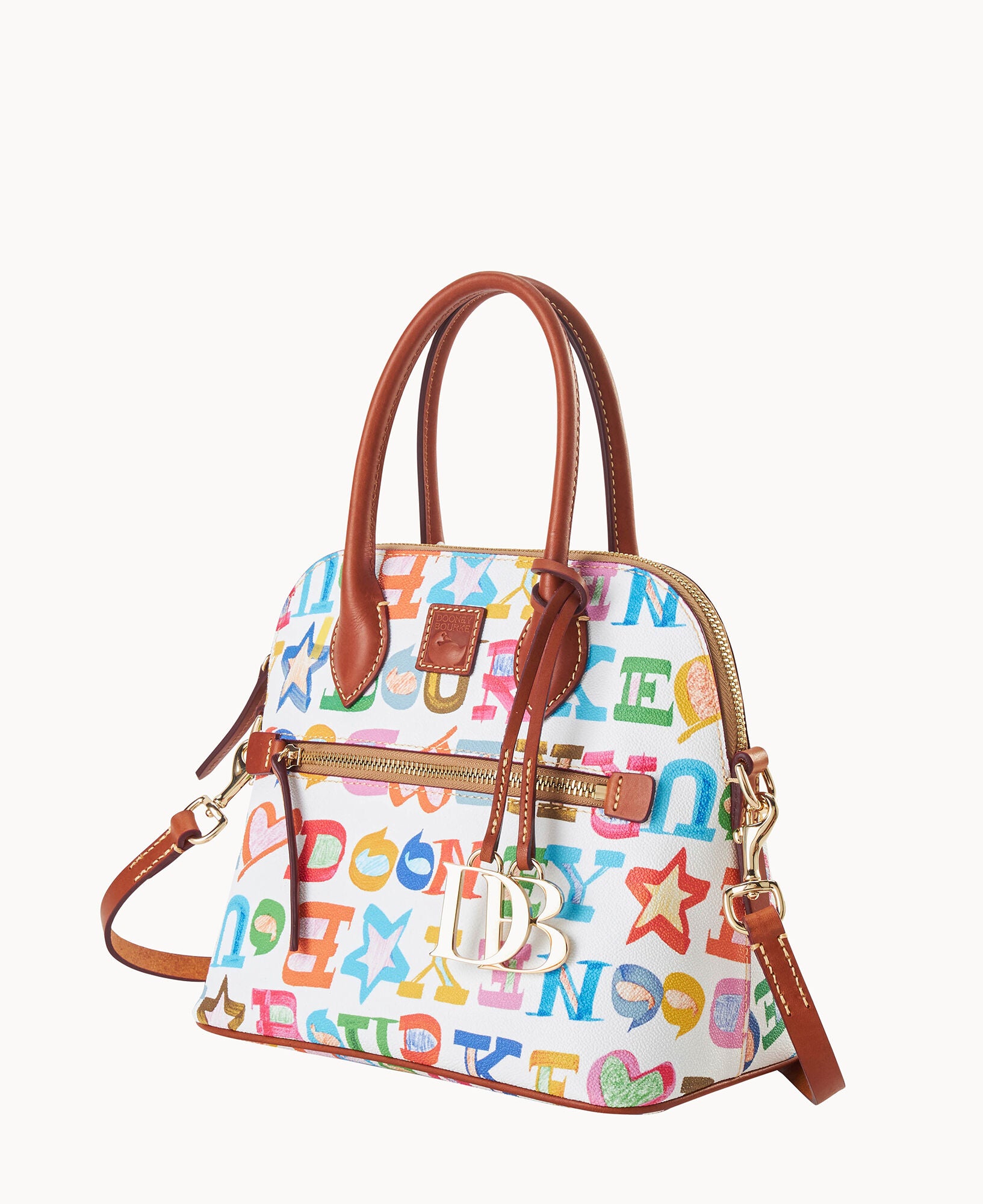 Doodle II Coated Cotton Domed Satchel – Dooney & Bourke