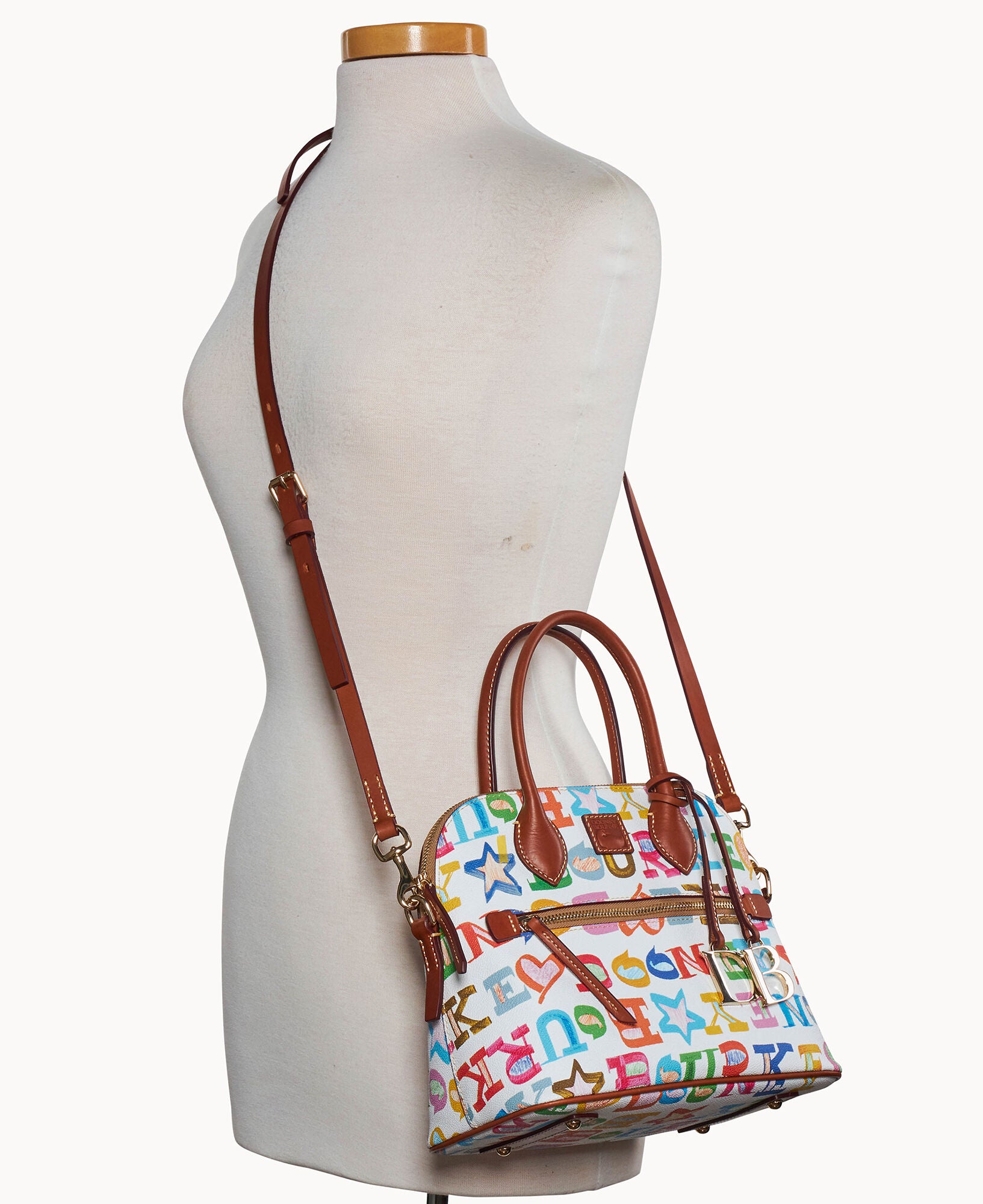Doodle II Coated Cotton Domed Satchel – Dooney & Bourke