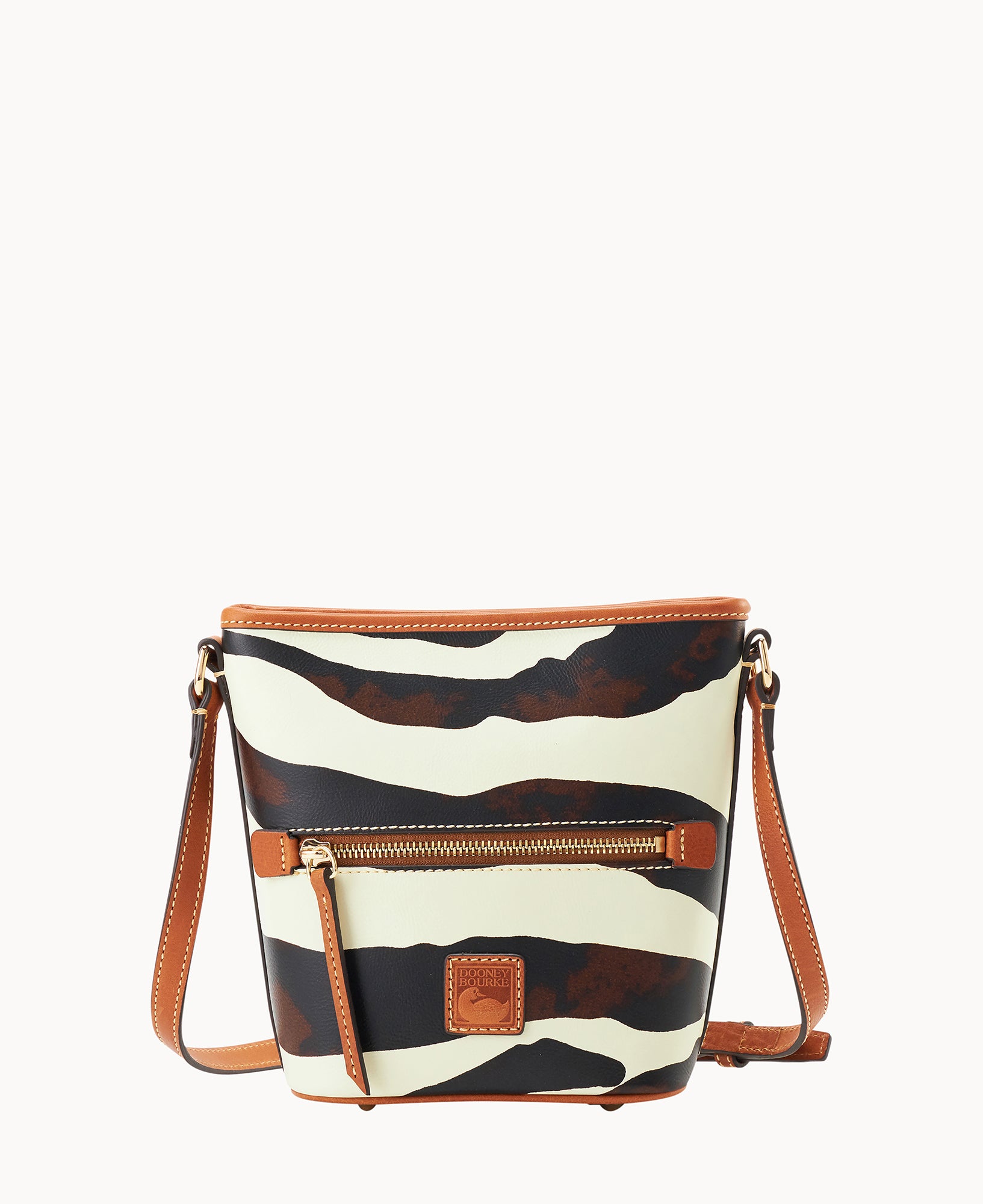 Zebra Leather Small Zip Sac – Dooney & Bourke