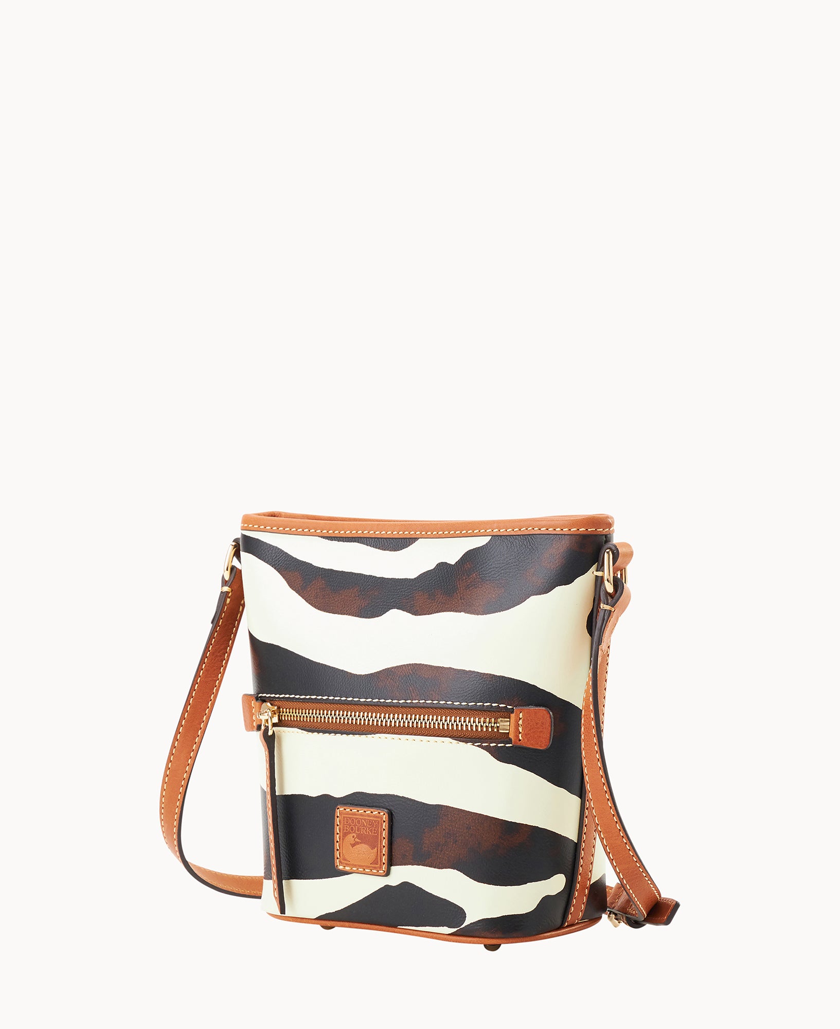 Zebra Leather Small Zip Sac – Dooney & Bourke