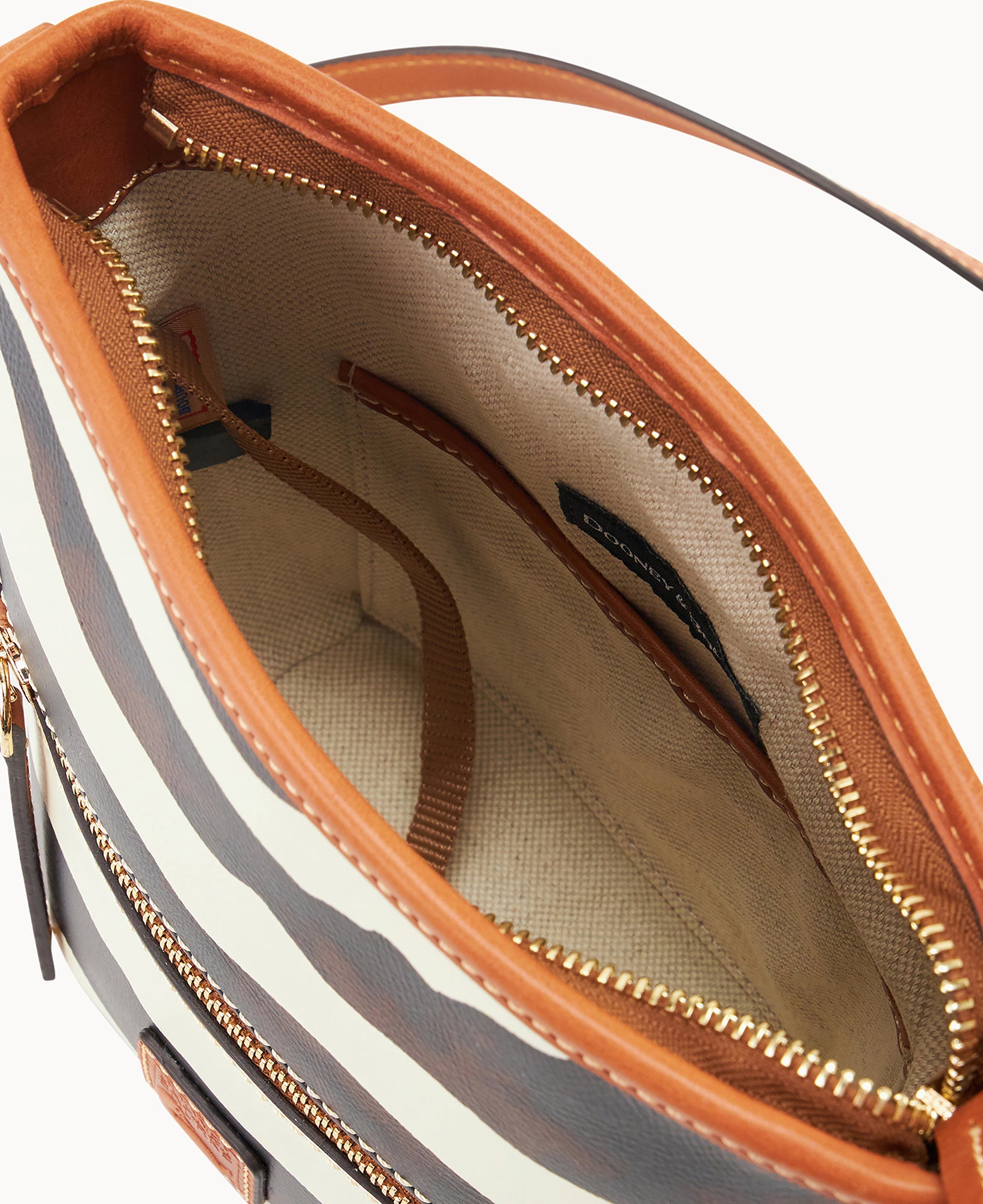 Zebra Leather Small Zip Sac – Dooney & Bourke
