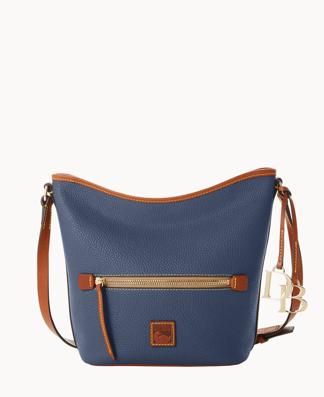 dooney & bourke blue pebble leather backpack Pebble Grain Zip Sac – Dooney & Bourke